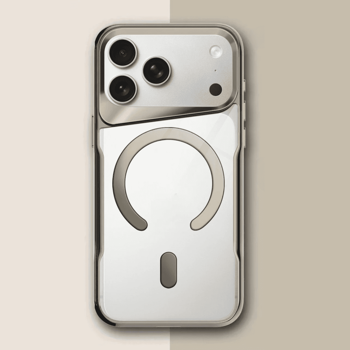 כיסוי קשיח שקוף למחצה ל-iPhone 12-17 — טעינה מגנטית