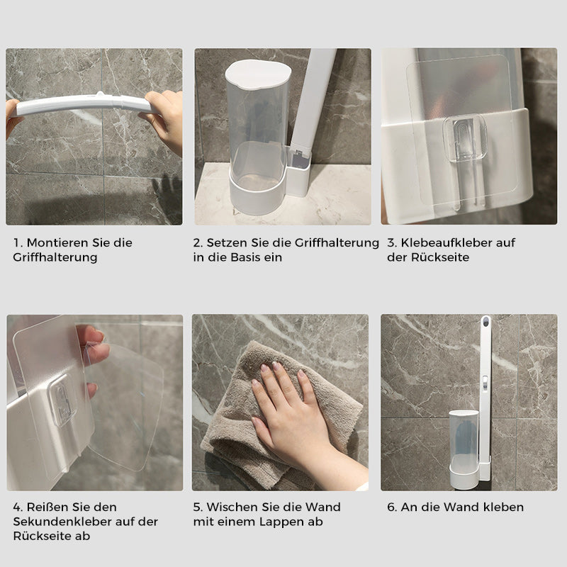 Disposable Toilet Brush — Pre-Filled Antibacterial Sponge Heads