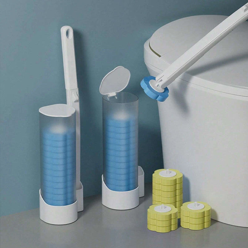 Disposable Toilet Brush — Pre-Filled Antibacterial Sponge Heads