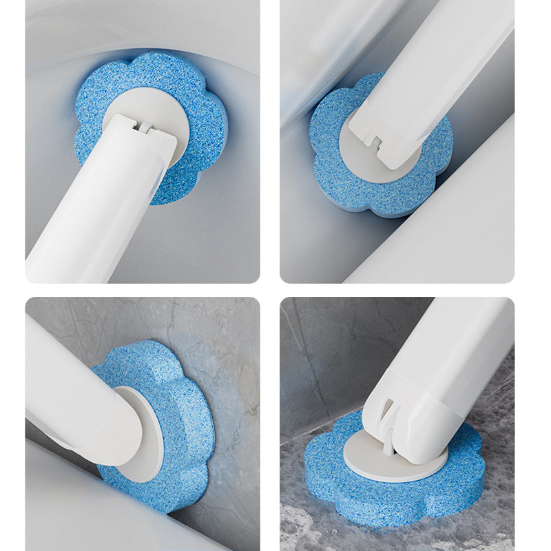 Disposable Toilet Brush — Pre-Filled Antibacterial Sponge Heads