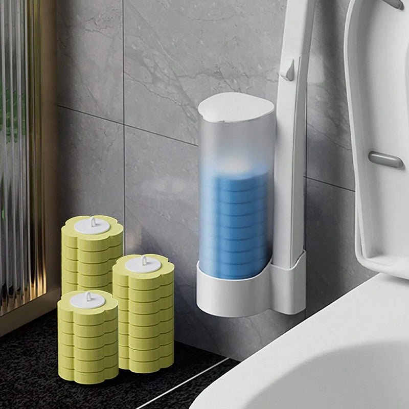 Disposable Toilet Brush — Pre-Filled Antibacterial Sponge Heads