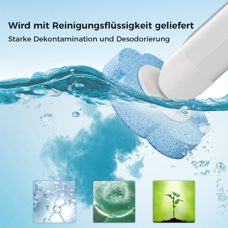 Disposable Toilet Brush — Pre-Filled Antibacterial Sponge Heads