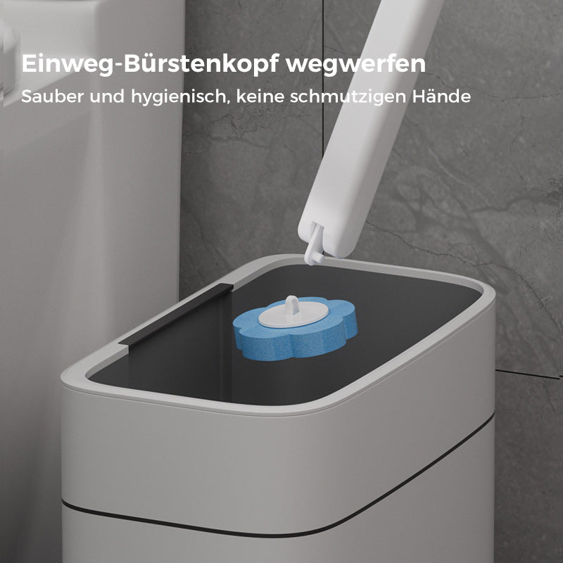 Disposable Toilet Brush — Pre-Filled Antibacterial Sponge Heads