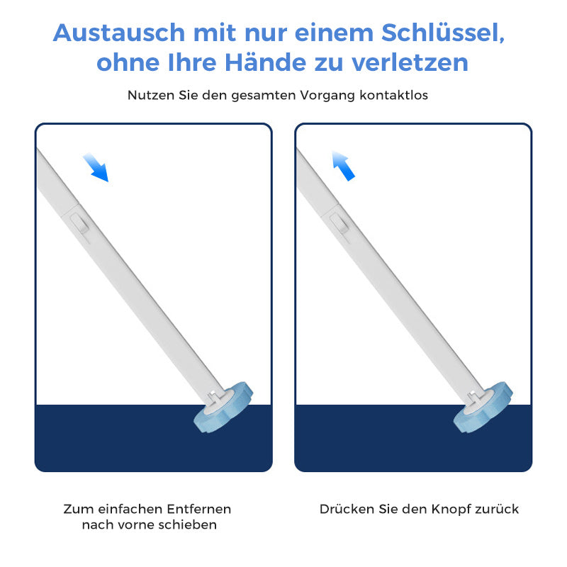 Disposable Toilet Brush — Pre-Filled Antibacterial Sponge Heads