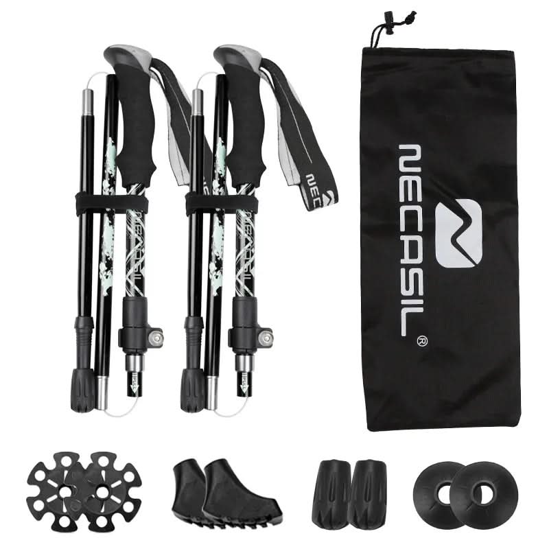 TrailGlide Folding Trekking Poles — Lightweight Profile, Adjustable Stability