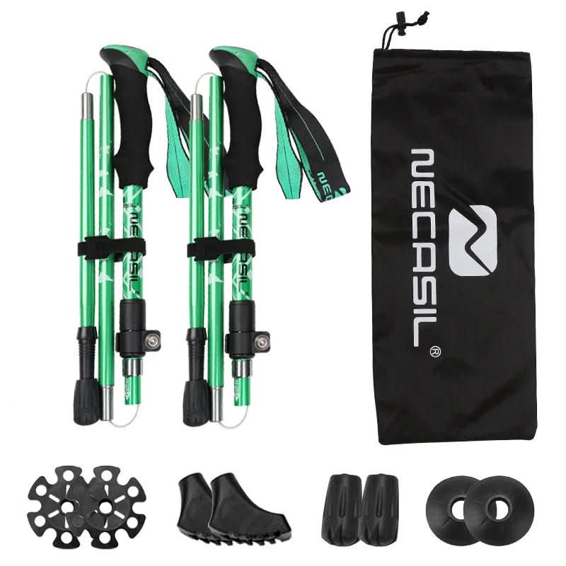 TrailGlide Folding Trekking Poles — Lightweight Profile, Adjustable Stability