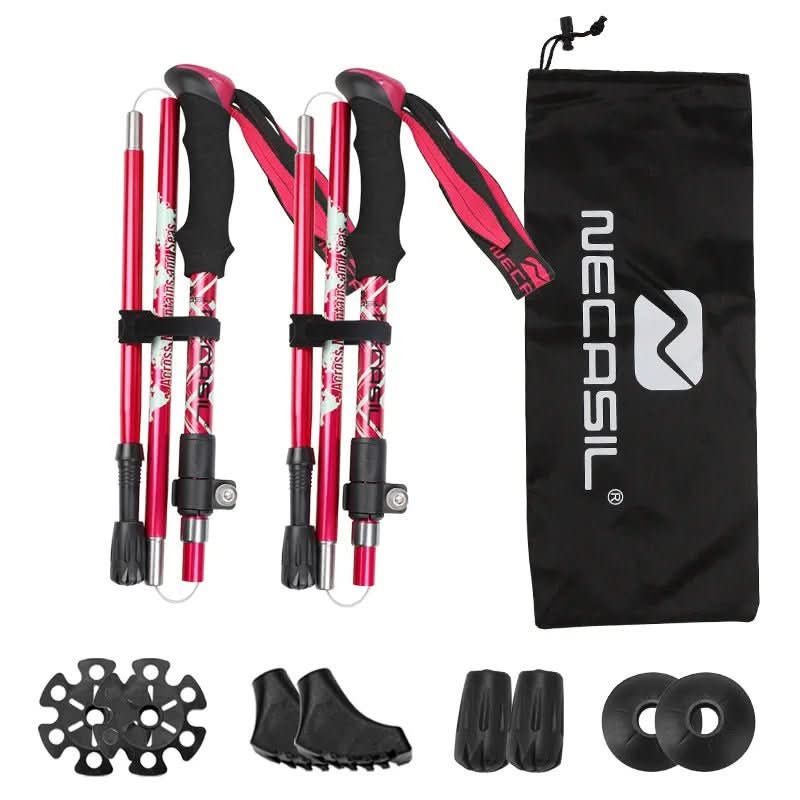 TrailGlide Folding Trekking Poles — Lightweight Profile, Adjustable Stability
