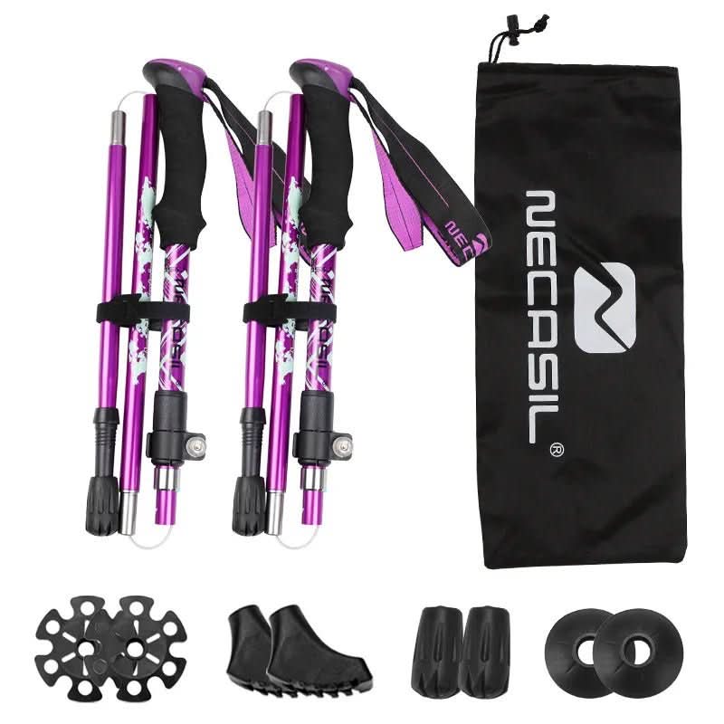TrailGlide Folding Trekking Poles — Lightweight Profile, Adjustable Stability