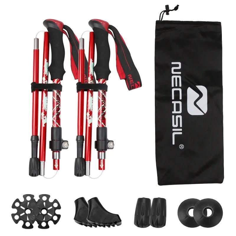 TrailGlide Folding Trekking Poles — Lightweight Profile, Adjustable Stability