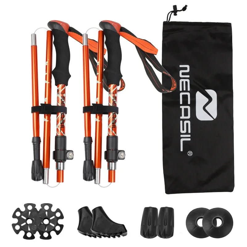 TrailGlide Folding Trekking Poles — Lightweight Profile, Adjustable Stability