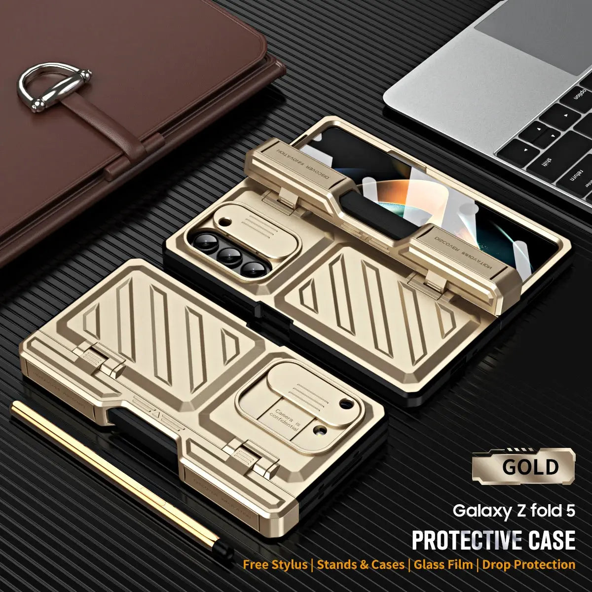 Capa blindada para Samsung Galaxy Z Fold 4/5 — Proteção do ecrã e suporte