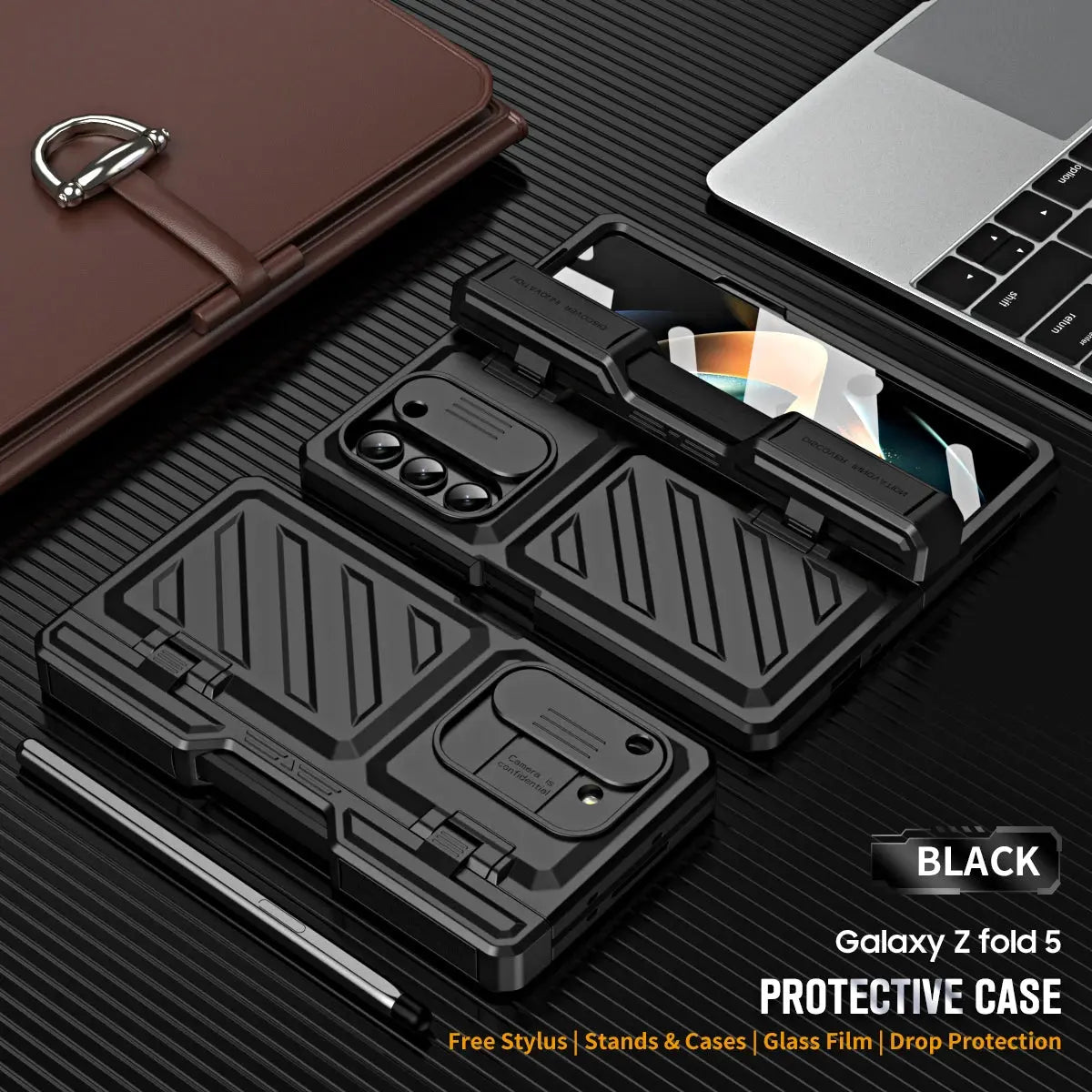 Capa blindada para Samsung Galaxy Z Fold 4/5 — Proteção do ecrã e suporte