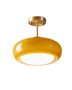Aurelin By Elorin Inspired Gold Iron Glass Pendant Light