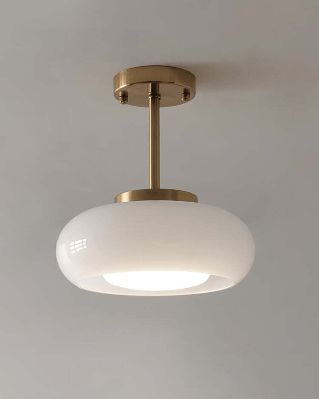 Aurelin By Elorin Inspired Gold Iron Glass Pendant Light