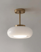 Aurelin By Elorin Inspired Gold Iron Glass Pendant Light