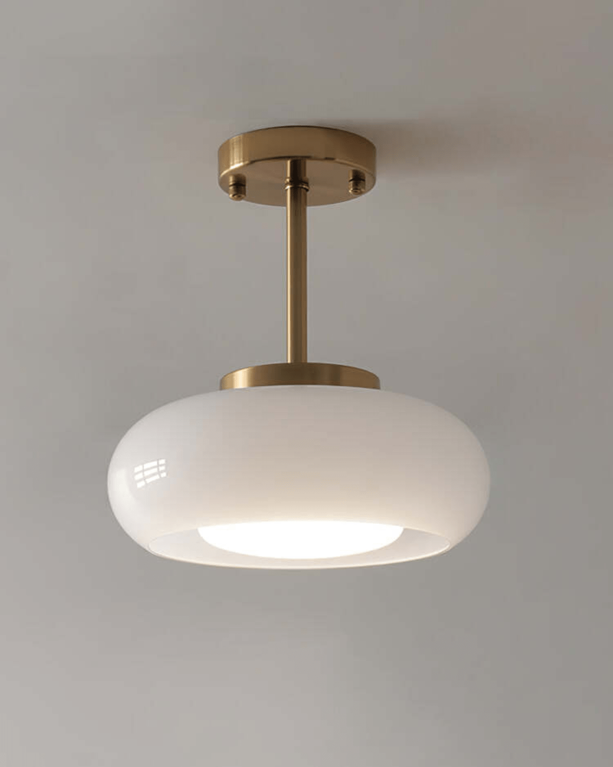 Aurelin By Elorin Inspired Gold Iron Glass Pendant Light