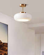 Aurelin By Elorin Inspired Gold Iron Glass Pendant Light