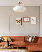 Aurelin By Elorin Inspired Gold Iron Glass Pendant Light