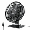 AeroGlow Personal USB Desk Fan — Four-Speed Settings, 90-Degree Oscillation