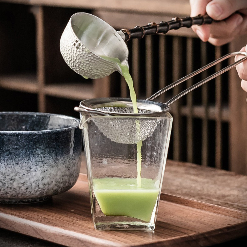 Bol à matcha en céramique de 12 fl oz - Fouet en bambou, cuillère, tamis et support