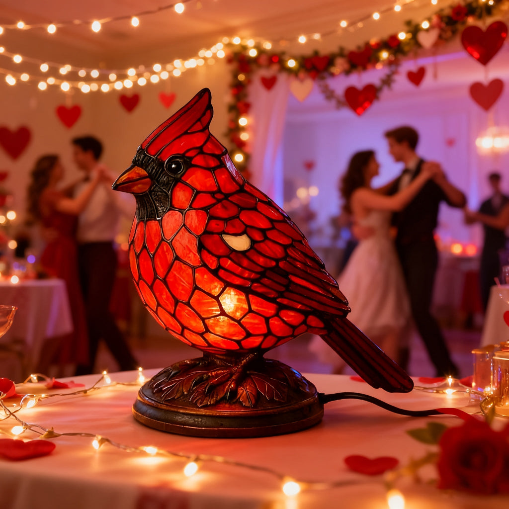 USB Powered Red Bird Night Light - Cozy Ambiance for Home Decor | Euroselle