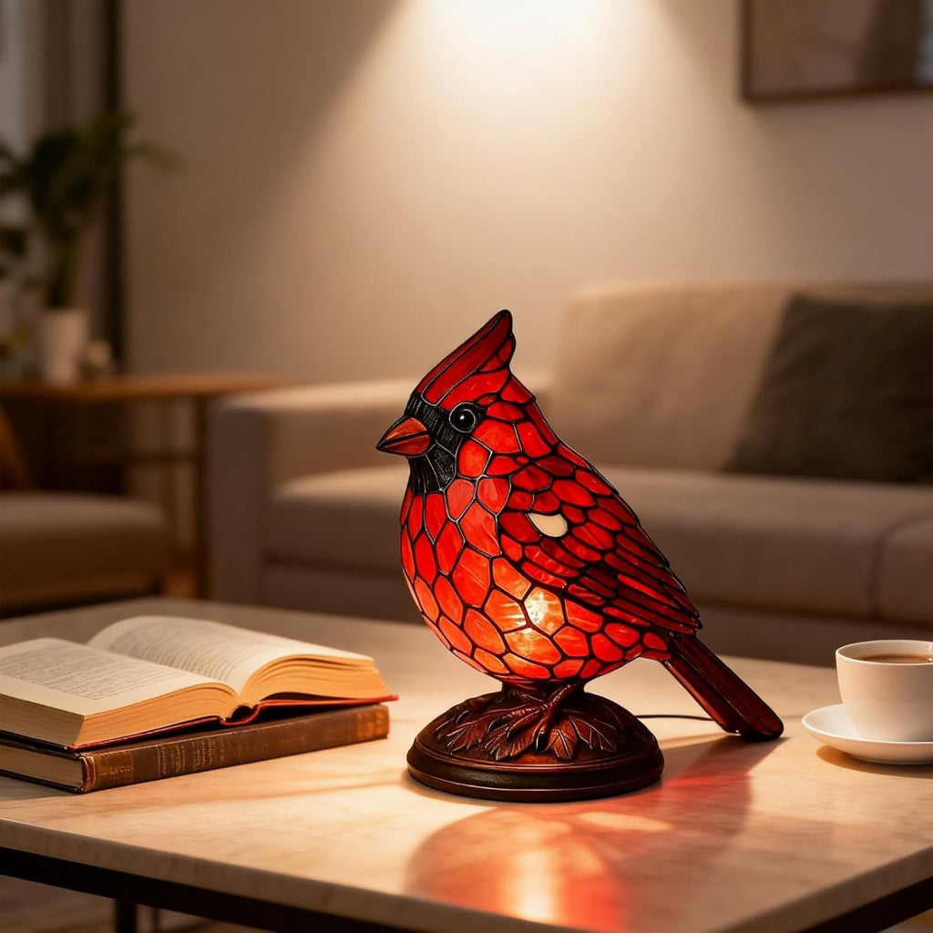 USB Powered Red Bird Night Light - Cozy Ambiance for Home Decor | Euroselle