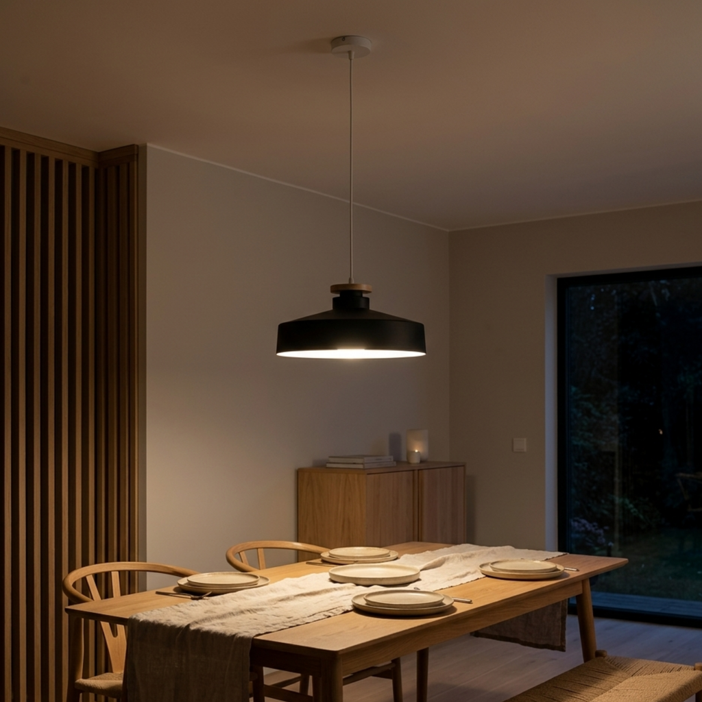Scandinavian Natural Wood Pendant Ceiling Lamp