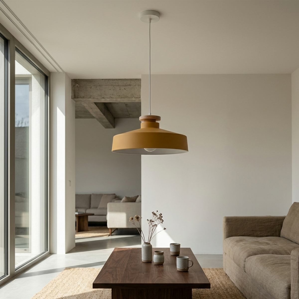 Scandinavian Natural Wood Pendant Ceiling Lamp