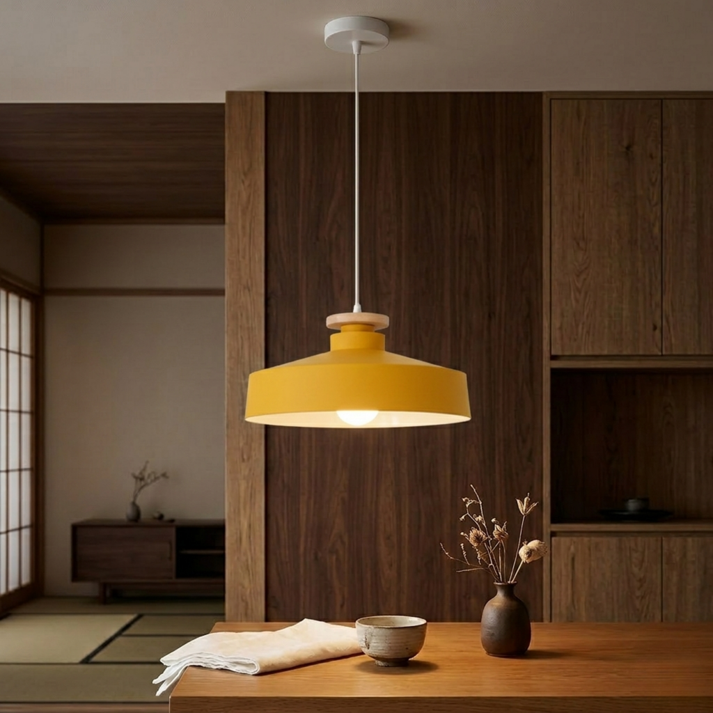 Scandinavian Natural Wood Pendant Ceiling Lamp