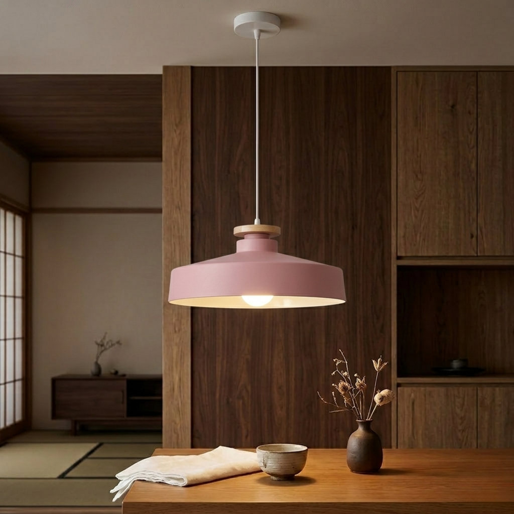 Scandinavian Natural Wood Pendant Ceiling Lamp