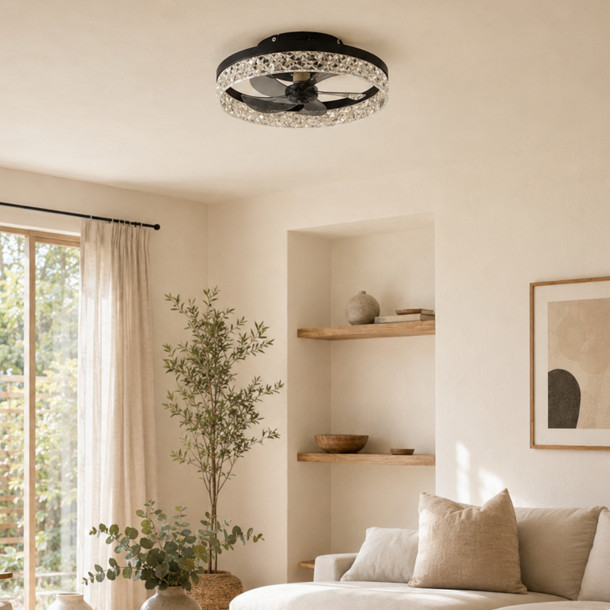 Illuminated LED Ceiling Fan — Integrated Lighting and Airflow Unit