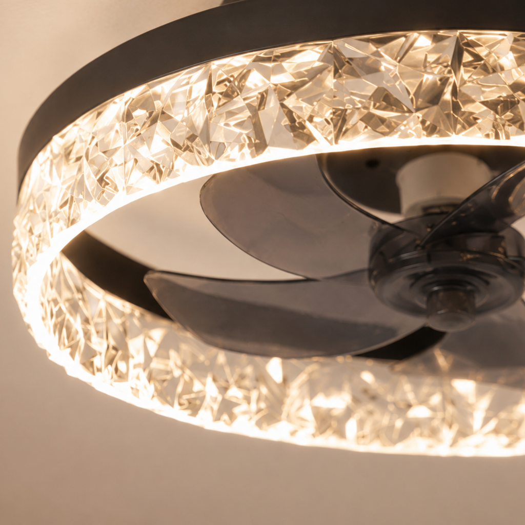 Illuminated LED Ceiling Fan — Integrated Lighting and Airflow Unit