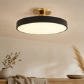 Nordic Round Semi-Flush Ceiling Light — Adjustable Three-Temperature LED Core