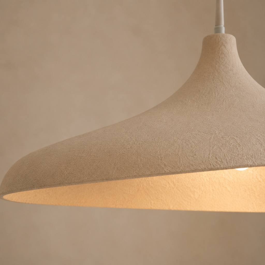 Lampada a sospensione LED in carta — design giapponese Wabi-Sabi