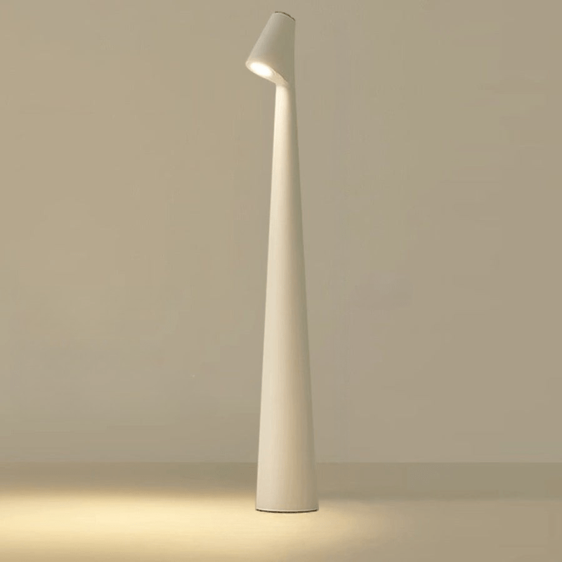 Stylish Rechargeable Metal Table Lamp — Cord-Free LED Warm Light