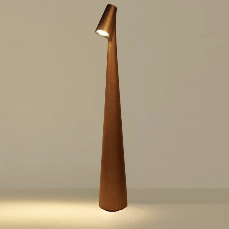 Stylish Rechargeable Metal Table Lamp — Cord-Free LED Warm Light