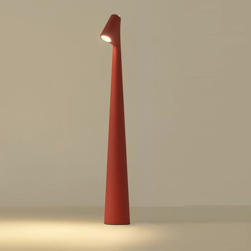 Lámpara de mesa metálica recargable y elegante — Luz LED cálida sin cables