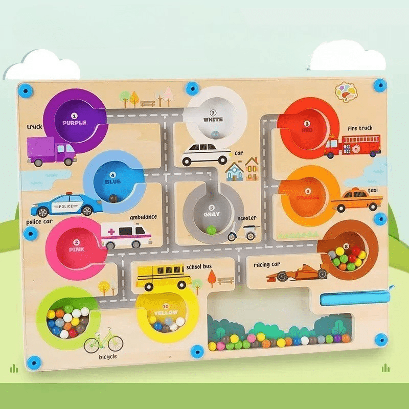 BrightPath ColorQuest magnetisch bordspel - doolhof met kleuren en cijfers, vanaf 3 jaar