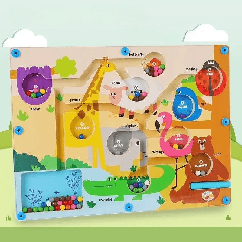 BrightPath ColorQuest magnetisch bordspel - doolhof met kleuren en cijfers, vanaf 3 jaar