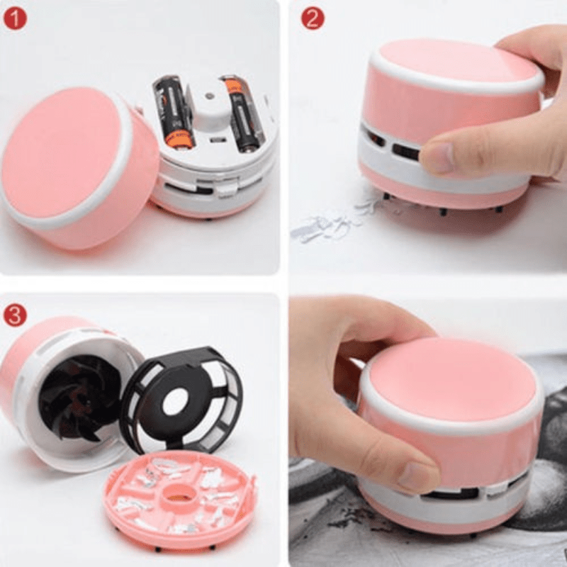 Aspirator portabil mini — design compact, accesoriu cu perie