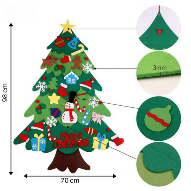 NovaCraft DIY-Weihnachtsbaum-Set - kreatives Design- und Spielaktivitätsset für Kinder