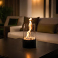 Lampe à huile en verre rechargeable LumaGlow — Lueur chaleureuse de bougie
