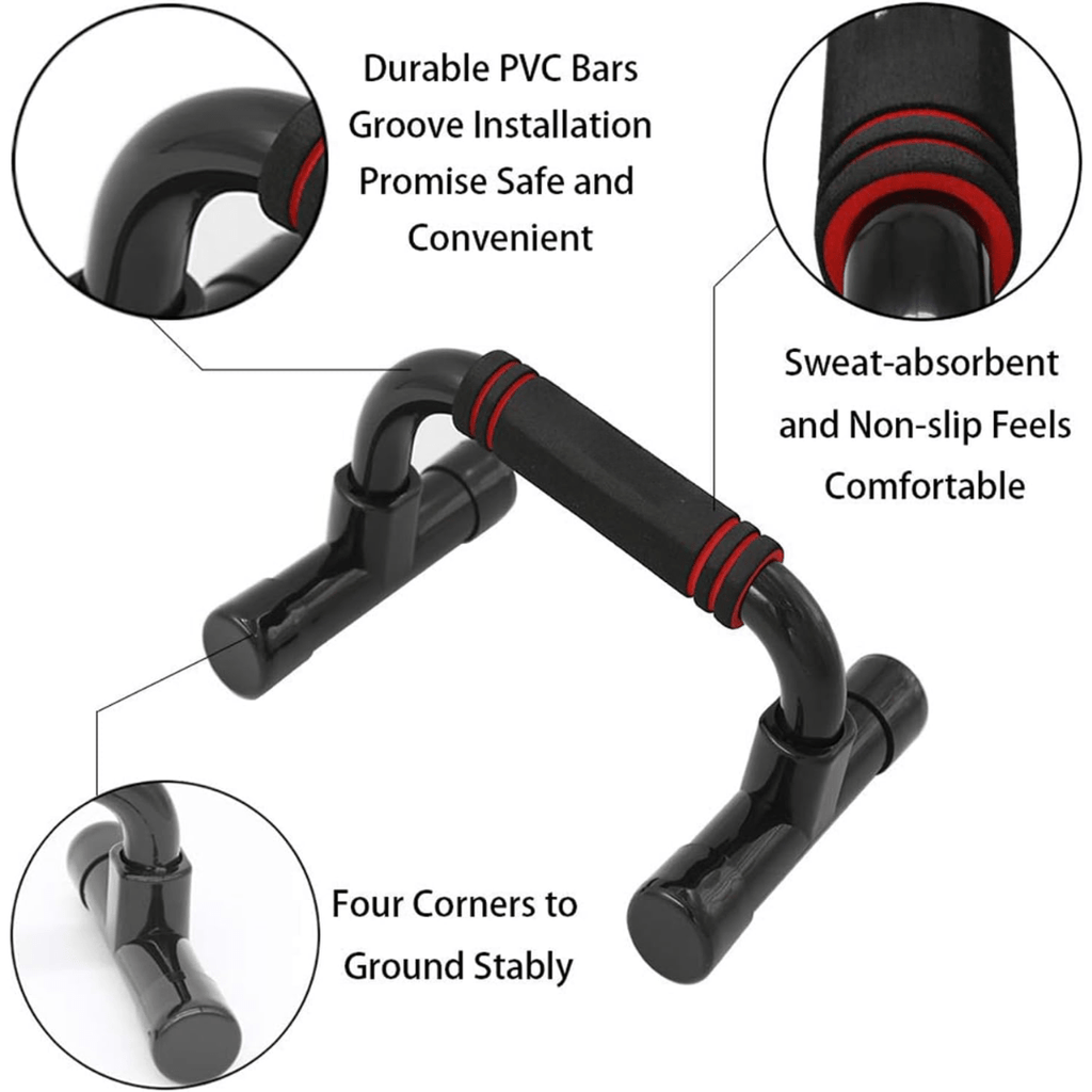 PivotFlex Ergonomiczne uchwyty do pompek — ustawienie przyjazne stawom, stabilna podstawa