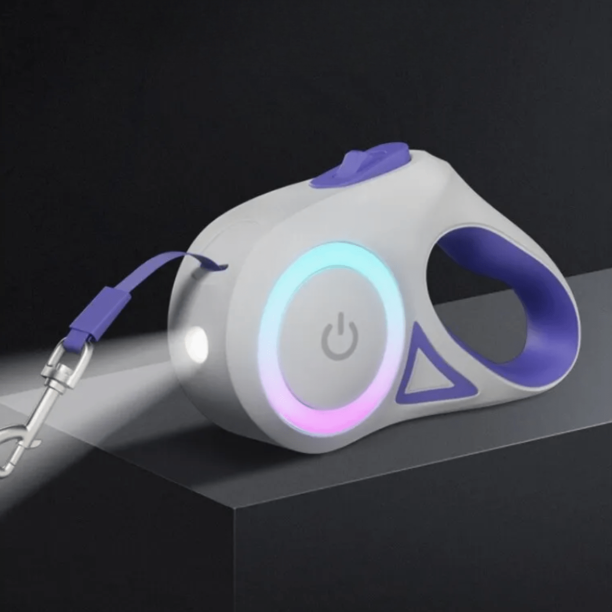 Automatické LED vodítko pro psy BrightTrail 3m — dobíjení přes USB