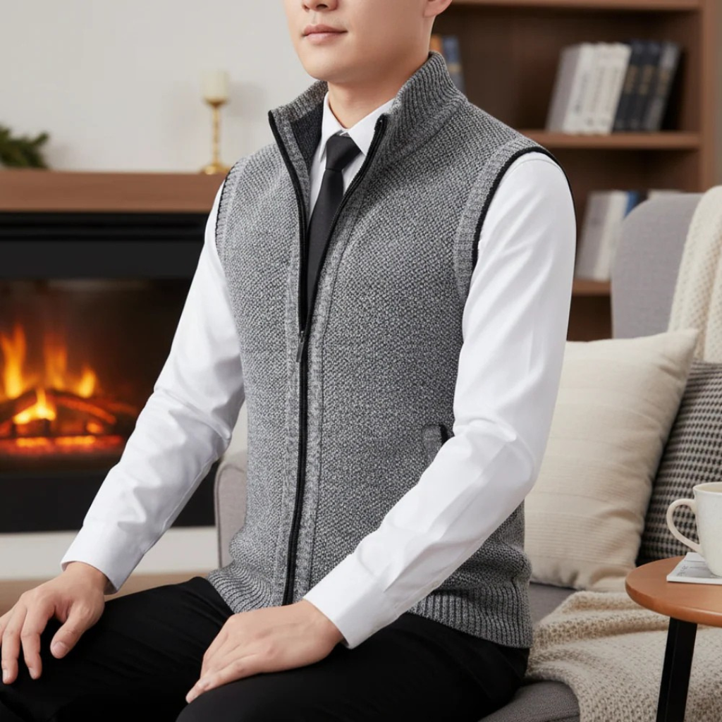 Gilet zippé léger et isolant pour homme – coupe ajustée