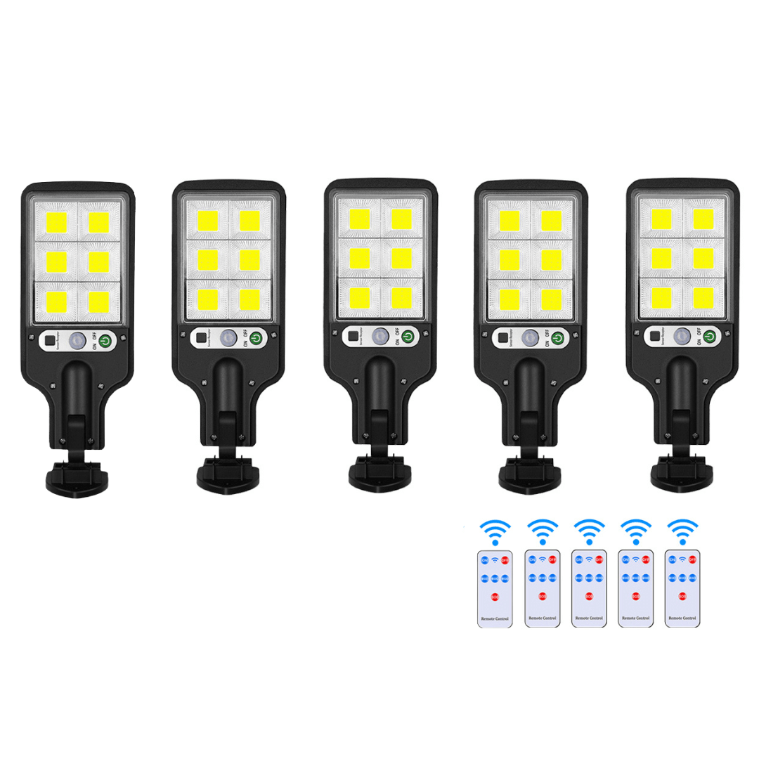 NovaLux 600 solcelledrevet LED-spotlight til utendørs bruk — innebygd bevegelsessensor