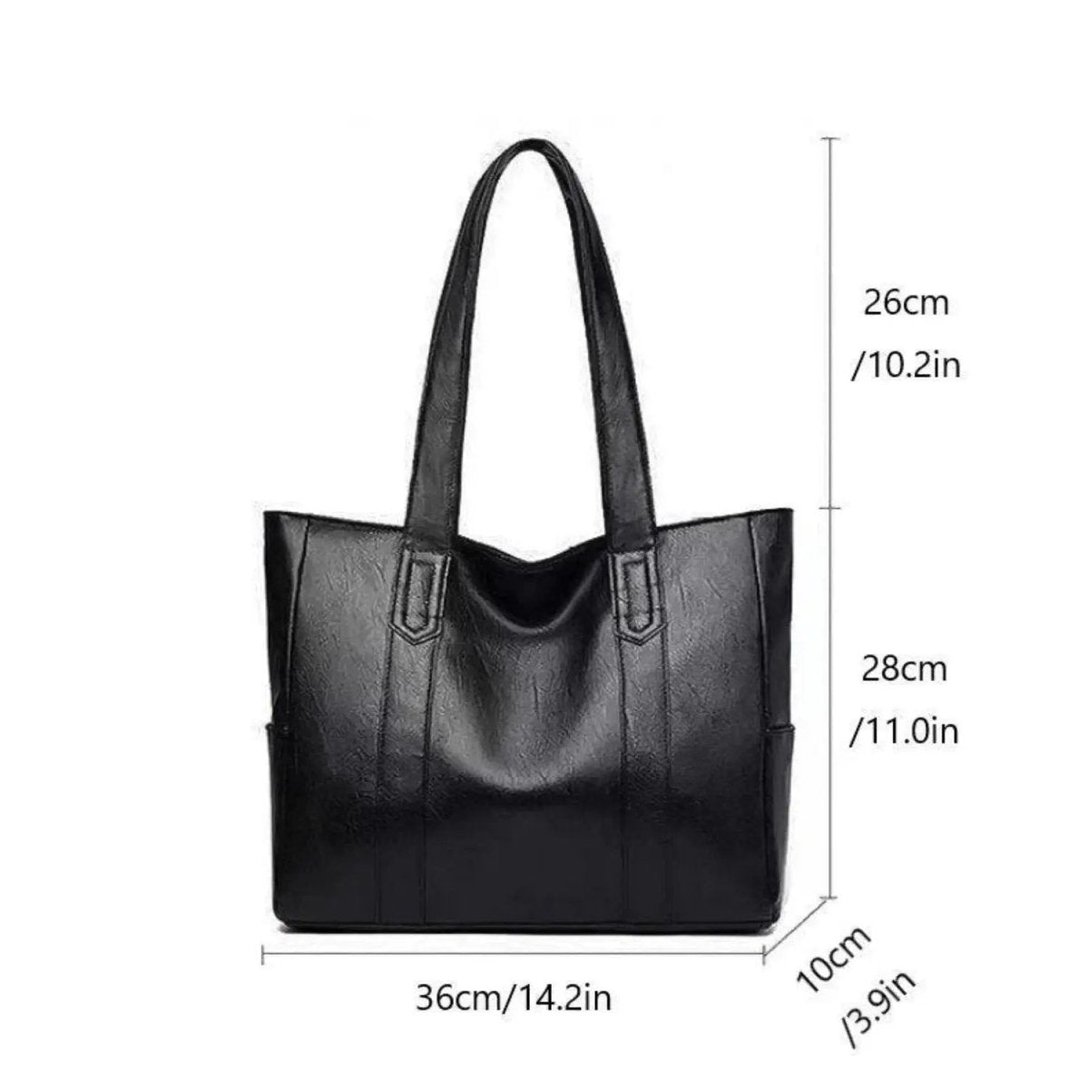 Bolso de hombro de cuero Aurelia - encanto retro, acabado suave