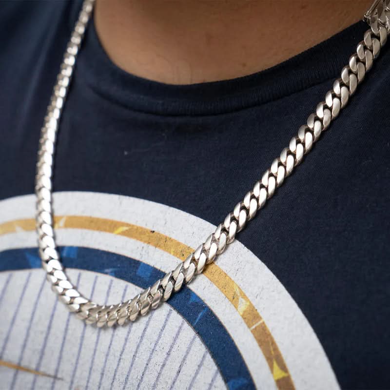 Náhrdelník z řetízku NovaPulse Miami Cuban Link 8 mm — Leštěný výrazný design