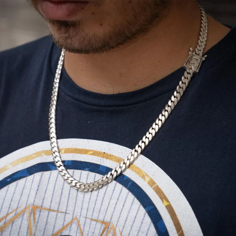 Náhrdelník z řetízku NovaPulse Miami Cuban Link 8 mm — Leštěný výrazný design