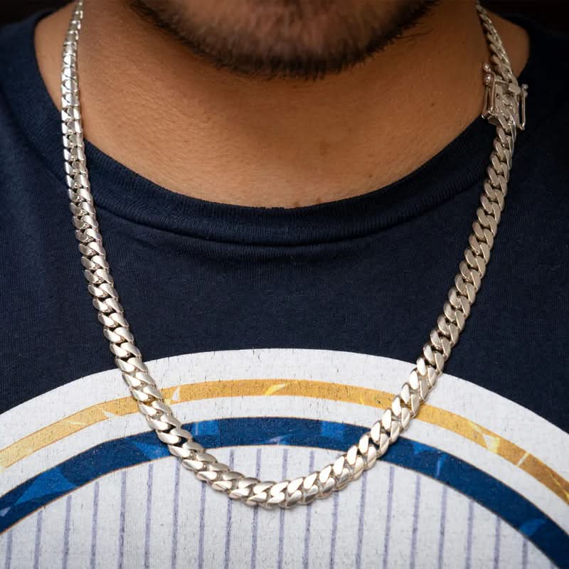 Náhrdelník z řetízku NovaPulse Miami Cuban Link 8 mm — Leštěný výrazný design